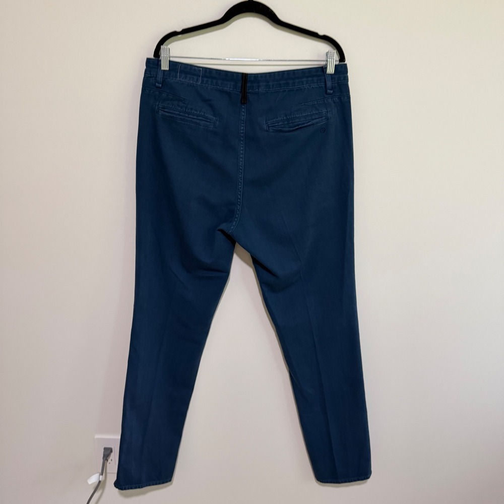 Rag & Bone New York Mens Fit 2 Slim Chino Pants Real Indigo Blue 36 Cotton Hemp - Picture 2 of 5